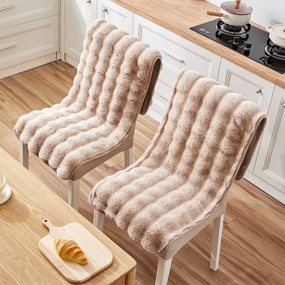 Plush High Back Chair Cushion for Seat and Back Support - Thickened Non-Slip Cushion with Straps for Rocking Chairs, Dining Chairs, Stools, and Sofas - Soft Polyester Fill for Home or Patio Use