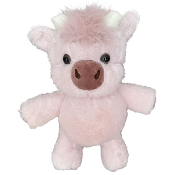 Plush Highland Cow Toy, Cute Pink Running Style, 1 Pack Stuffed Animal For Kids