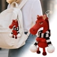 thumbnail image 1 of Plush Horse Keychain With Knit Scarf Cute Animal Bag Charm For Backpacks And Keys (Multiple Styles) Hangs Home Decor, 1 of 5