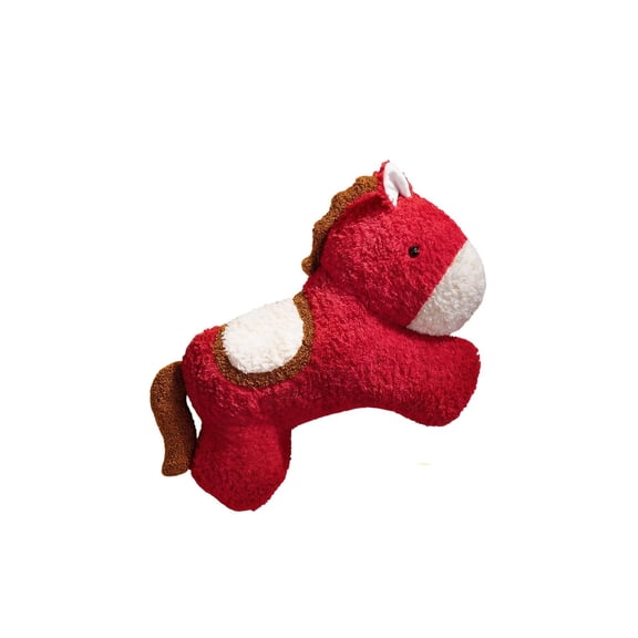 Plush Horse Stuffed Animal, Cute Red Pony Plush Toy, 1 Piece Fluffy Cuddly Horse Doll 8.7 inches, Soft Stuffed Pony for Kids Birthday Gift Bedroom Decoration