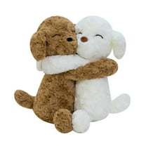 Plush Hugging Dogs Stuffed Animals Soft Cuddly Puppy Plushies Cute Hugging Puppy Dolls Perfect Gift for Kids Girls Boys Birthday Valentine's Day Home Decor 12 Inch Set of 2