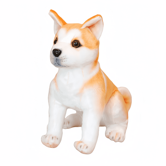 Plush Husky Stuffed Animal - Realistic Pet Puppy Plush Toy - Precious Companion - Squat 8.7 Inches