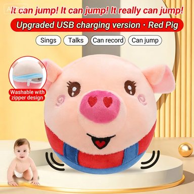 Plush Interactive Talking Duck Toy,Rechargeable Mobile Plush Jumping Toy, Let Your Pet Play At All Times