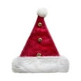 thumbnail image 1 of Plush Jingle Bell Christmas Hat - Festive Family Party Decoration, Soft Comfortable Hat for Adults, Cute Holiday Headwear for Christmas Celebrations, 12.6*17.72in, Red, 1 of 6