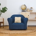 thumbnail image 1 of Plush Keet Children's Chair Navy, with accent pillow, 1 of 6