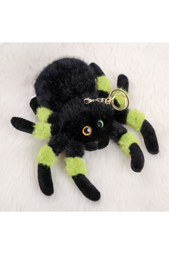 Plush Keychain  18cm Simulation Spider Animal Keychain Stress Relief Birthday Gift