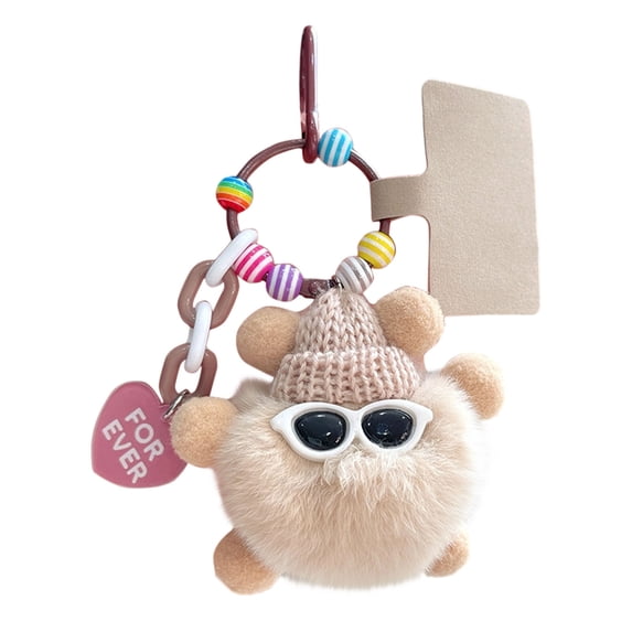 Plush Keychain, Adorable Stuffed Animal Toy for Keys and Bags, Soft Mini Accessory with Child Safe Embroidery Eyes, Perfect for Kids and Adults Daily Use