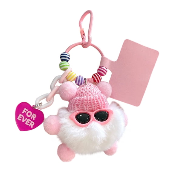 Plush Keychain, Adorable Stuffed Animal Toy for Keys and Bags, Soft Mini Accessory with Child Safe Embroidery Eyes, Perfect for Kids and Adults Daily Use