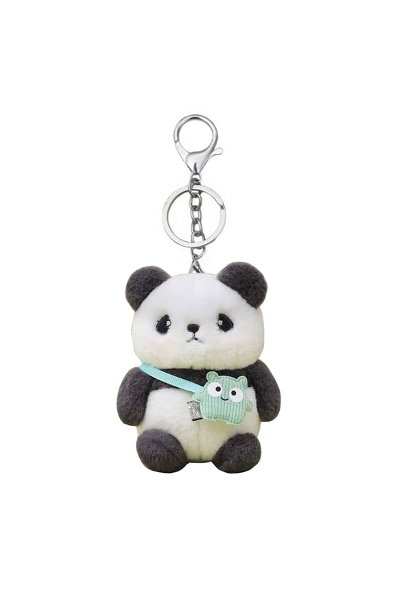 Plush Keychain For Backpack Bag Keychain Panda Key Holder Cute Panda Keychain Panda Keyring Stuffed Keychain Bag Pendant