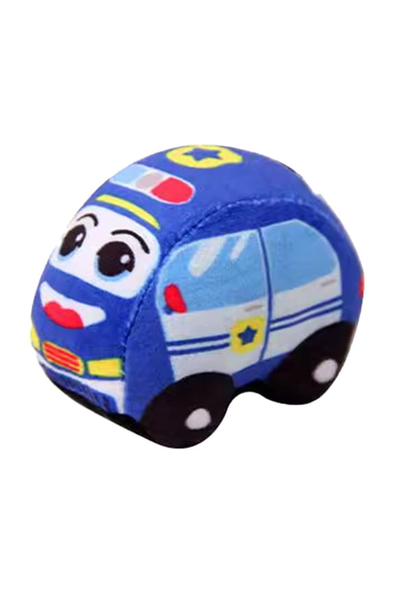 Plush Keychain-Hanging Decorations-Children'S Simulation Toy Car Plush Doll Fire Truck Car Plush Doll Pendant Keychain