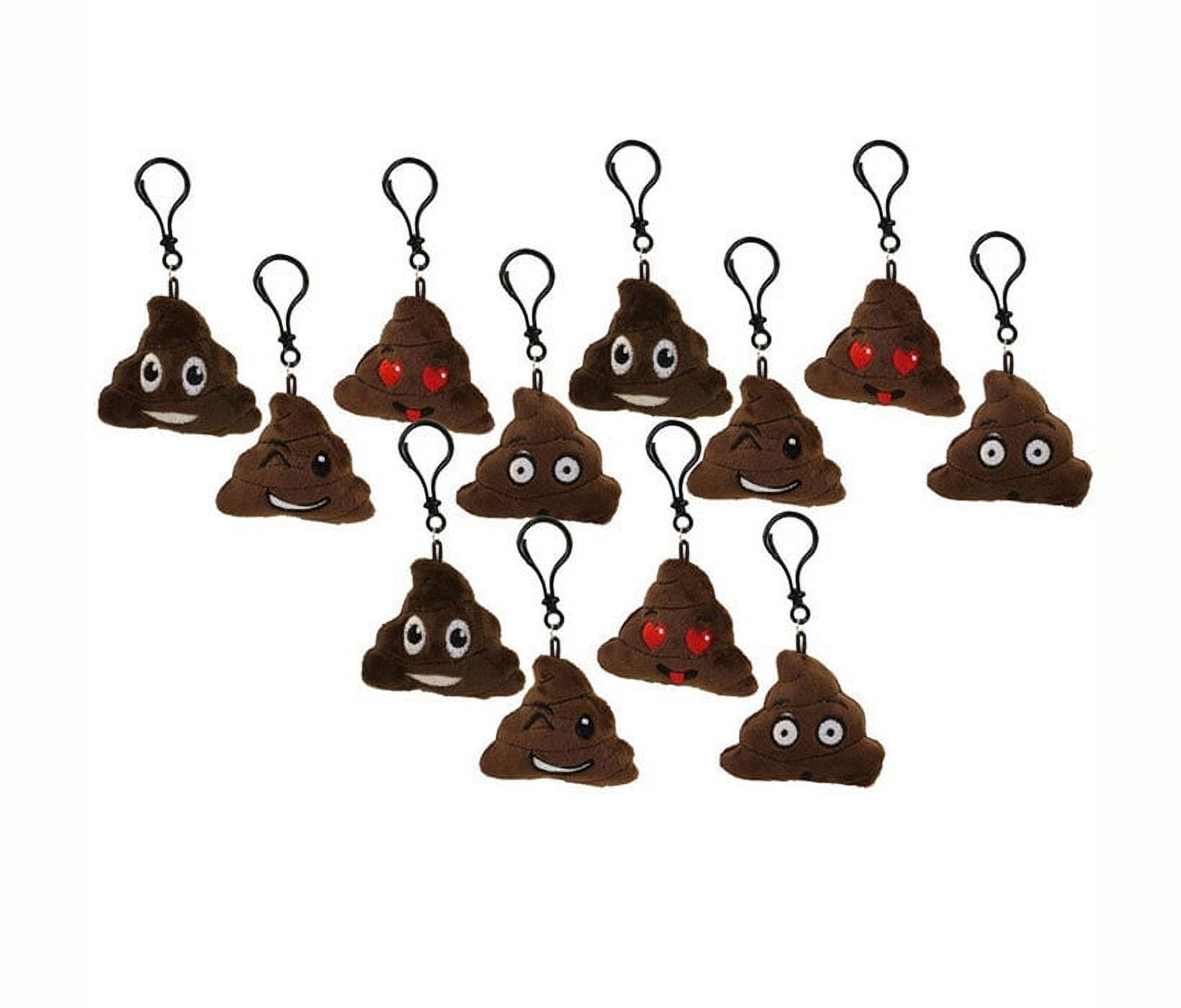 Plush Keychains Plush Emoji Poop Keychain Set of 12