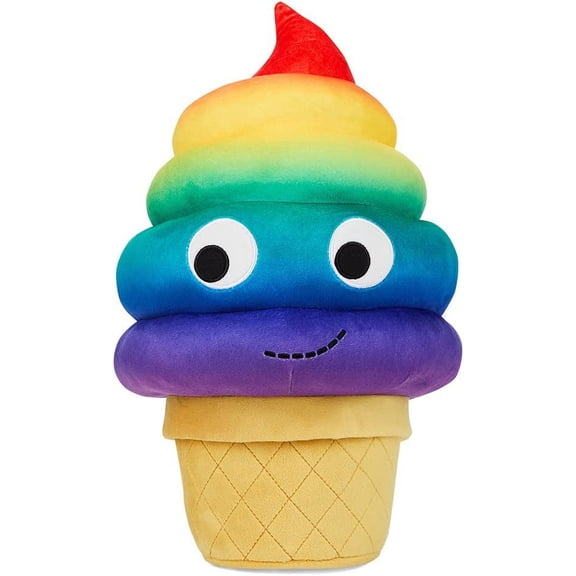 Plush - Kidrobot - Yummy World - Rainbow Soft Serve Sally Ice Cream Cone