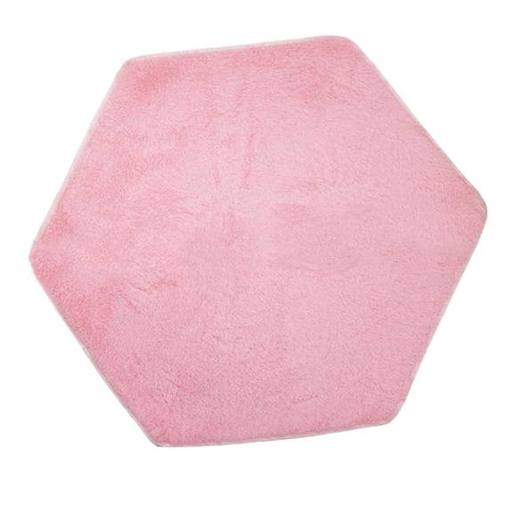 Plush Kids Tent Carpet Bedroom Cushion Replacement -Hexagonal Pink