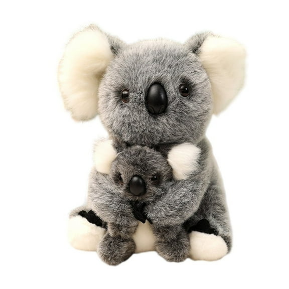 Plush Koala Toy Mother And Baby Design, 30Cm Height With High Elastic Pp Cotton Filling, Soft Short Plush Fabric Safe For 3+ Years Old Children, Home Decoration And Travel