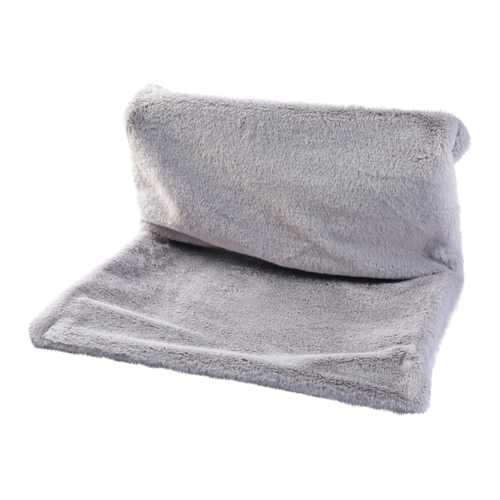 Plush L-Shaped Cat Hammock, Hanging Cat Bed For Sill & Wall, Cat Window Perch With Safety Straps, 1Pc