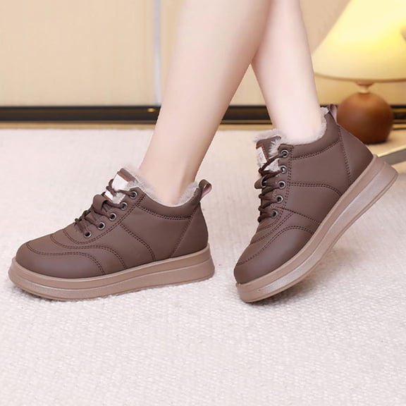 Plush Leather Cotton Shoes Winter Warm Boots Middle And Elderly Mothers Cotton Boots