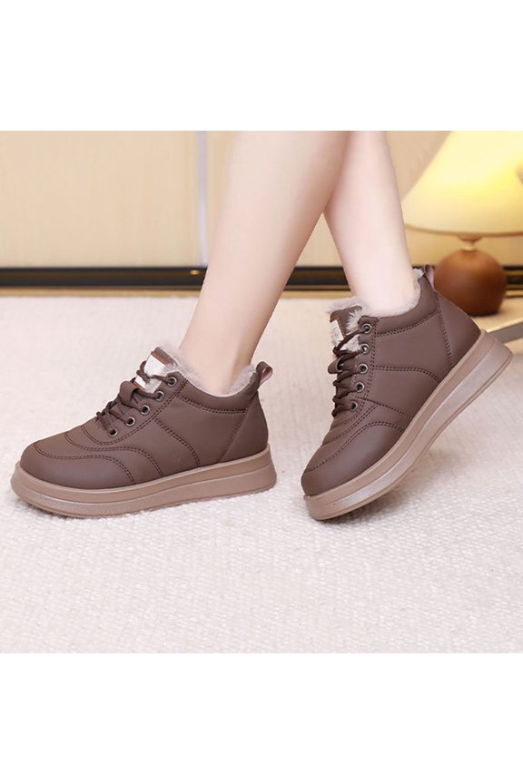 Plush Leather Cotton Shoes Winter Warm Boots Middle And Elderly Mothers Cotton Boots
