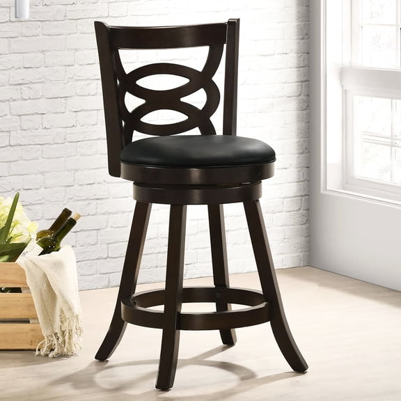 Plush Leatherette Finish - Swivel Feature for Easy Adjustment - Dining Room Gathering - Comfortable Seating in Set