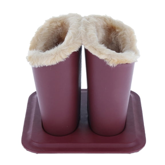 Plush Lined Leather Glasses for Case Double for Head Eyeglass Holder with Base Great Gift for Home Deco