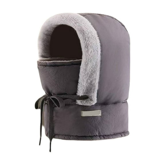 Plush-Lined Thickened Thermal Hat with Face Mask for Men and Women, Fleece Windproof for Ski Cold Winter Scarf Warm for Cold for Women