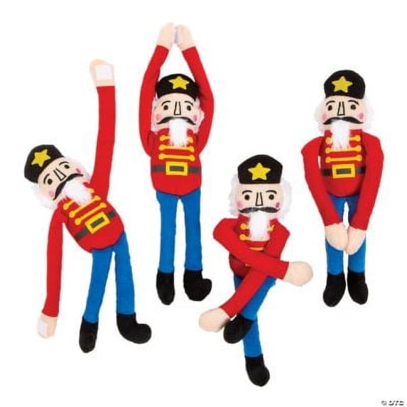 Plush Long Arm Nutcracker - Party Favors - 12 Pieces