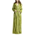thumbnail image 1 of Plush Long Hooded Robe for Women Flannel Fleece Full Length Bathrobe Winter Warm Pajamas Shower Nightgown Housecoat, 1 of 7