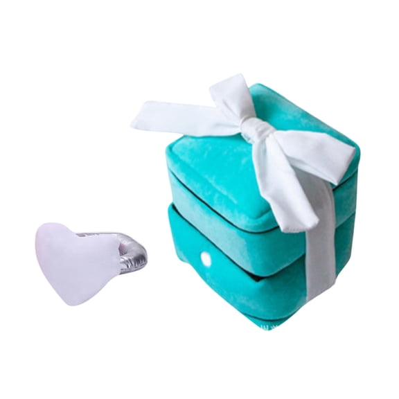 Plush Love Ring Set, Plush Diamond Ring Toy With Soft Plush Texture, Includes One Plush Ring & Ring Box, Designed As A Decorative Plush Toy And Romantic Gift For Valentine's Day