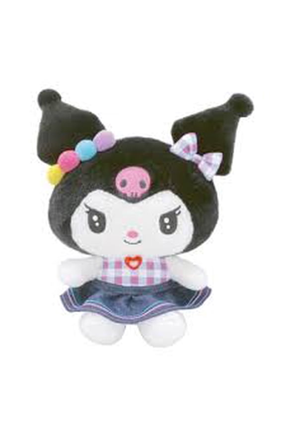 Plush Mascot K-rom Clip Keychain Retro Denim Style Character