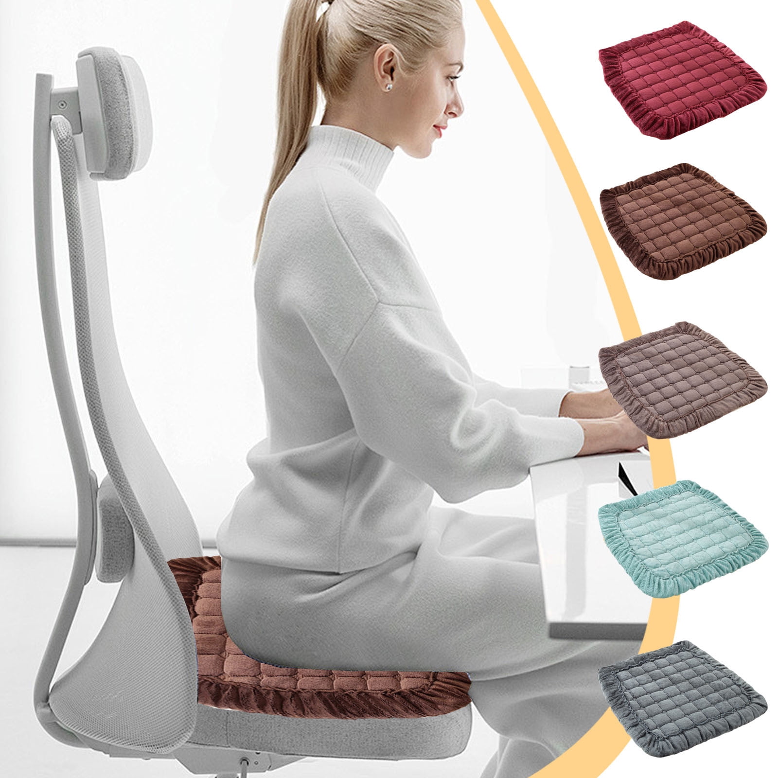 Plush Memory Foam Dining Chair Cushion | Ergonomic Soft Seat Pad for ...