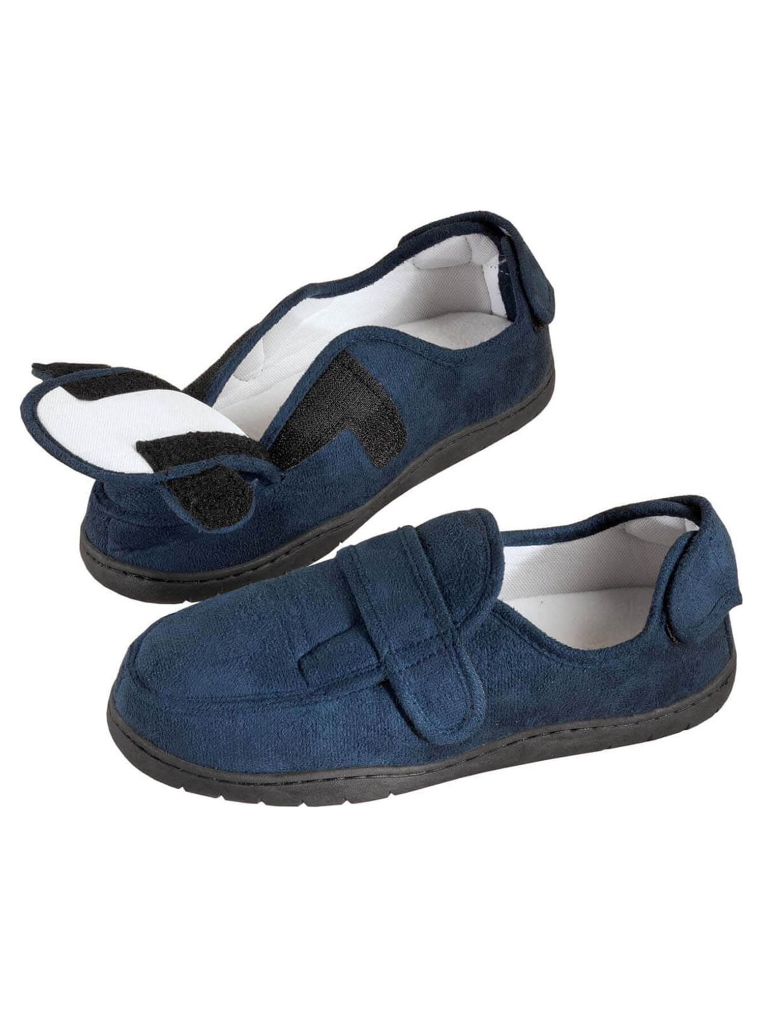 Plush Memory Foam Slippers, Adjustable for Custom Fit, 100 Polyester