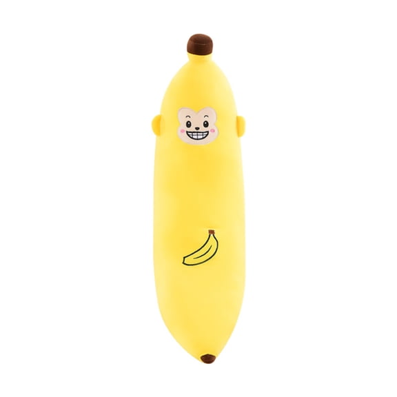 Plush Monkey Face Banana Toy, Soft Yellow Stuffed Toy, 1 Pack For Kids And Animal Lovers