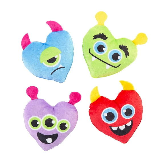 Plush Monster Heart Assortment - 12 Pc.