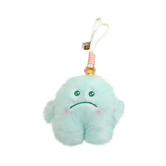 Plush Monster Keychain, Engagingny Green Fluffy Bag Pendant Colorful Stuffed Doll Accessory For Backpack Decor 1 Pack