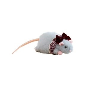 Plush Mouse Stuffed Animal Toy, 16Inch Soft Faux Fur Animated Figurine for Collection Display Home Decor or Gift Giving