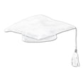 thumbnail image 1 of Plush Graduate Cap 10" White - 12 Pack (1 Per Card), 1 of 3