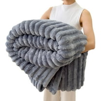 Plush Nap Blanket,Fluffy Fuzzy Warm Throw Blanket, Double Sided Solid Color Cute Furry Bubble Blanket,Thickened Comfortable Sofa Throw Blanket