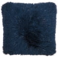thumbnail image 1 of Plush Navy Shag Accent Throw Pillow, 1 of 5