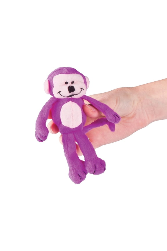 Plush Neon Monkey - Party Favors - 12 Pieces