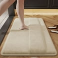 thumbnail image 1 of Plush Non-Slip Bath Mat, Thick Memory Foam Foot Rubbing Design, Super Absorbent Quick Dry Shower Rug, Machine Washable Non-Slip Backing for Bathroom, Bathtub and Sink, 1 of 9