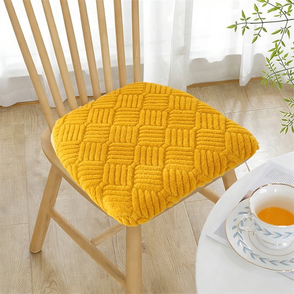 Plush Non-Slip Horseshoe Shaped Seat Cushion, Thick Warm & Washable Dining Chair Pad for Winter, Soft & Comfortable Furniture Protector