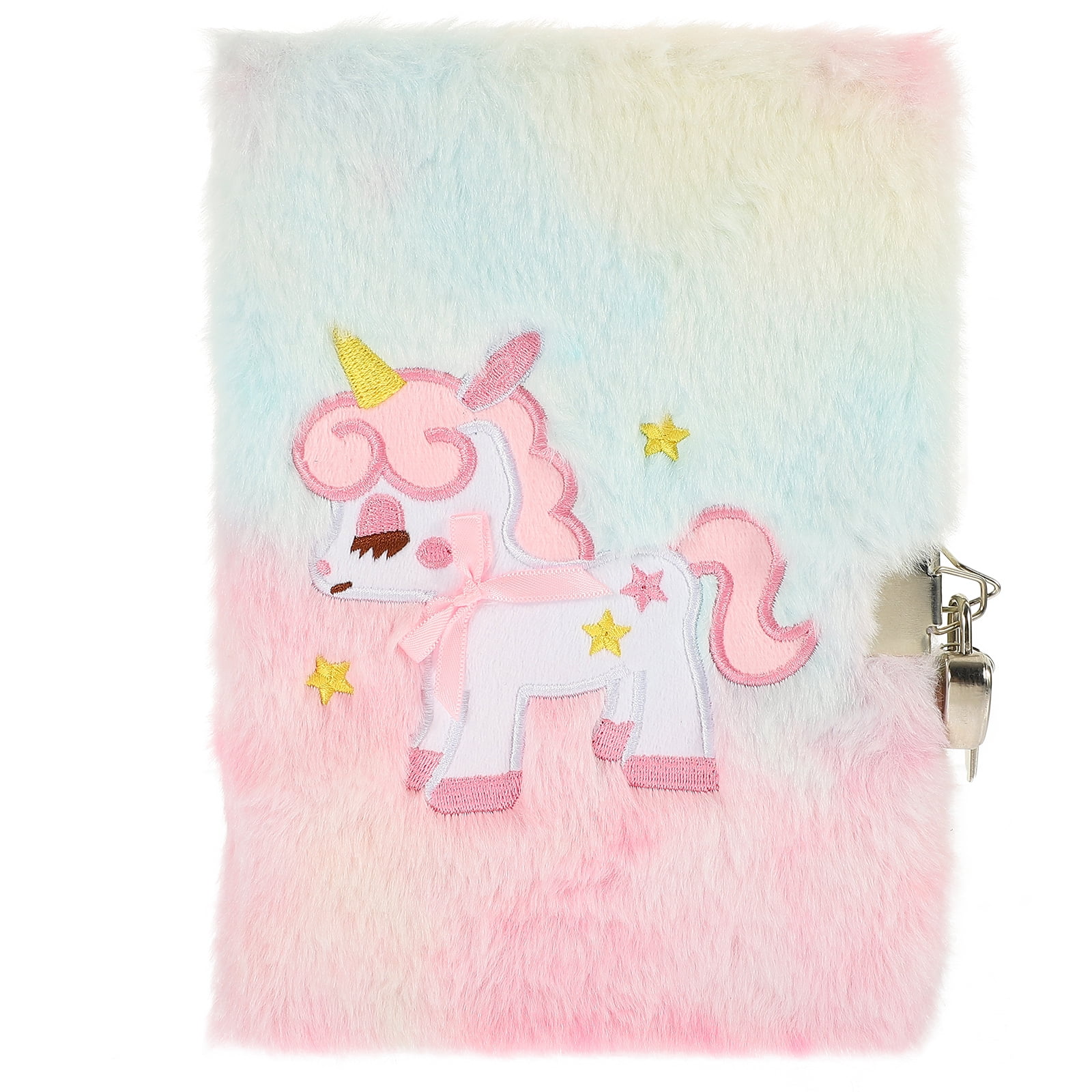 Plush Notebook Lockable Diary Fluffy Notebook Plush Cover Notebook ...