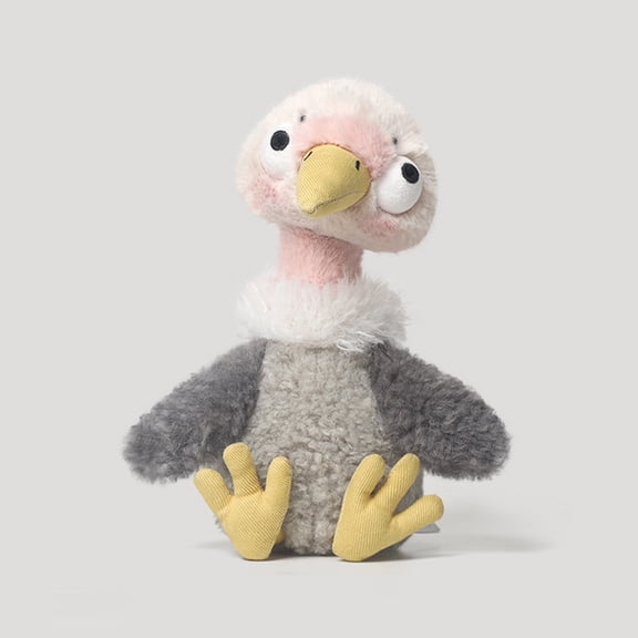 Plush, Ostrich Stuffed Animal, 11inSitting Height, Big Eye Bird Design, Plushie, Toddler Toy, Playtime Activity, Nursery Shelf Display, 1 Pc