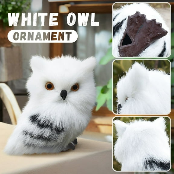 Plush Owl Holiday Ornaments Woodland Faux Fur Owl Ornaments Assorted Cute Small Owl Decor Furry Owl Decorative Hanging Ornaments for Home Holiday Tree Party Decoration