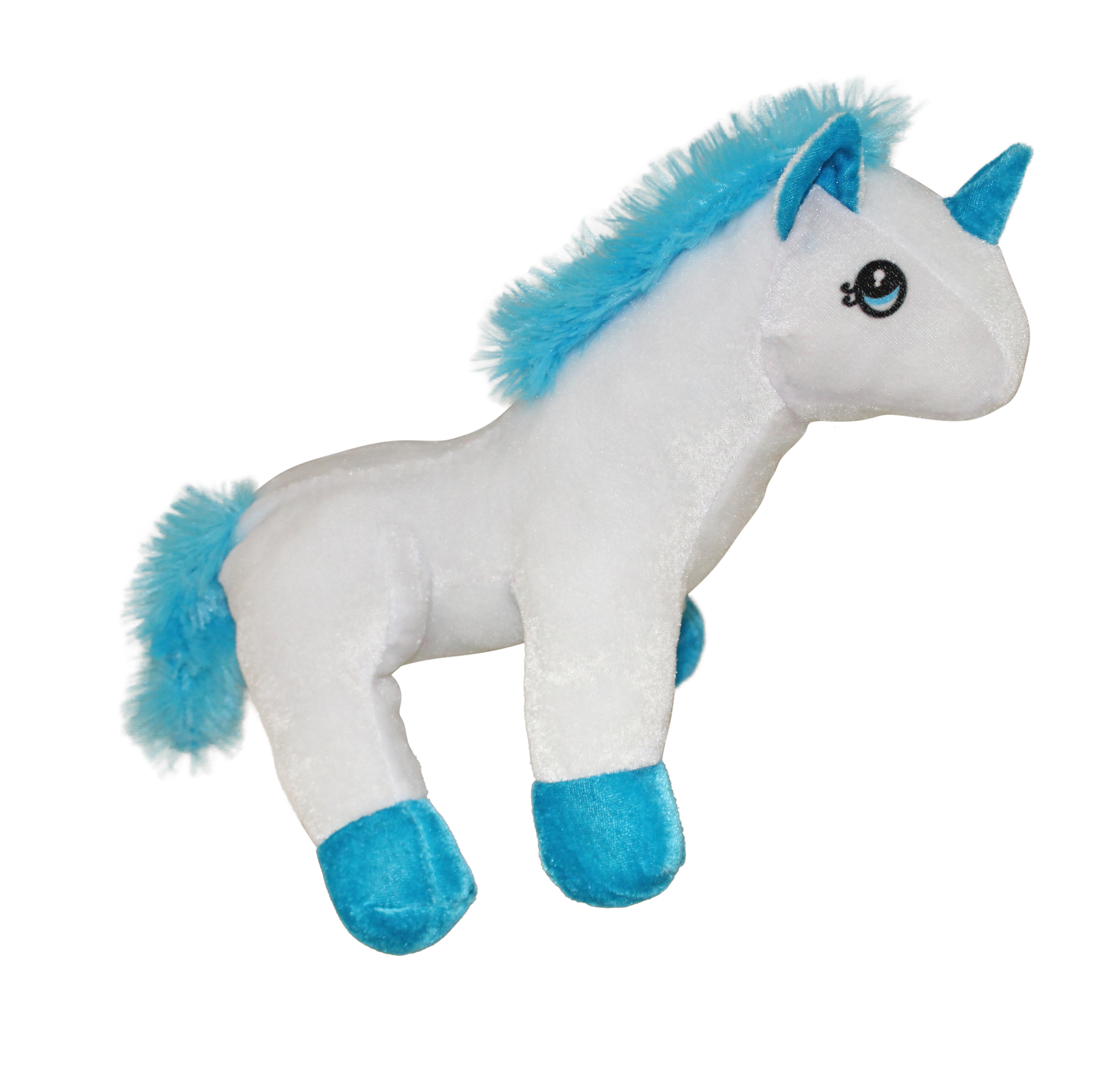 Plush Pal 12" Soft & Fluffy Blue Unicorn Stuffed Animal Toy with Blue Teal Tail And Mane - image 1 of 6