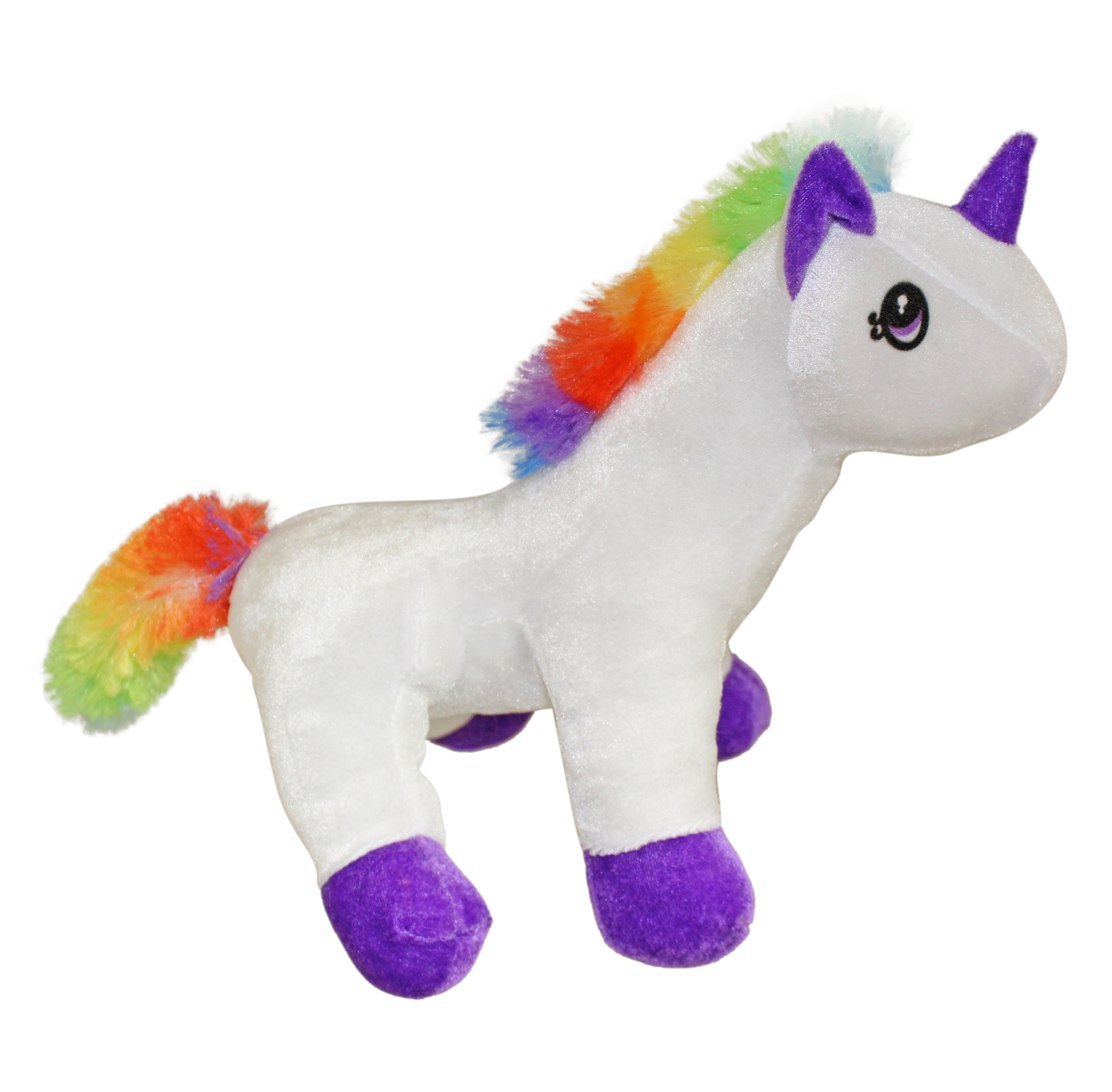 Plush Pal 12" Soft & Fluffy Purple Unicorn Stuffed Animal Toy with Rainbow Tail And Mane - image 1 of 5