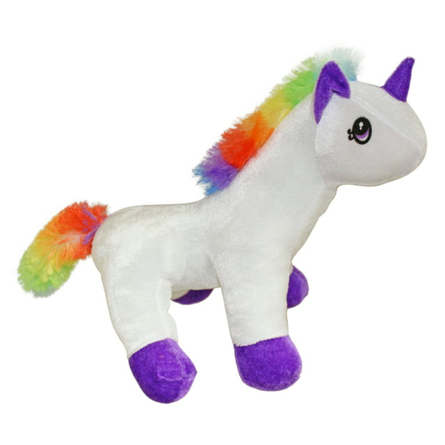 Plush Pal 12" Soft & Fluffy Purple Unicorn Stuffed Animal Toy with Rainbow Tail And Mane