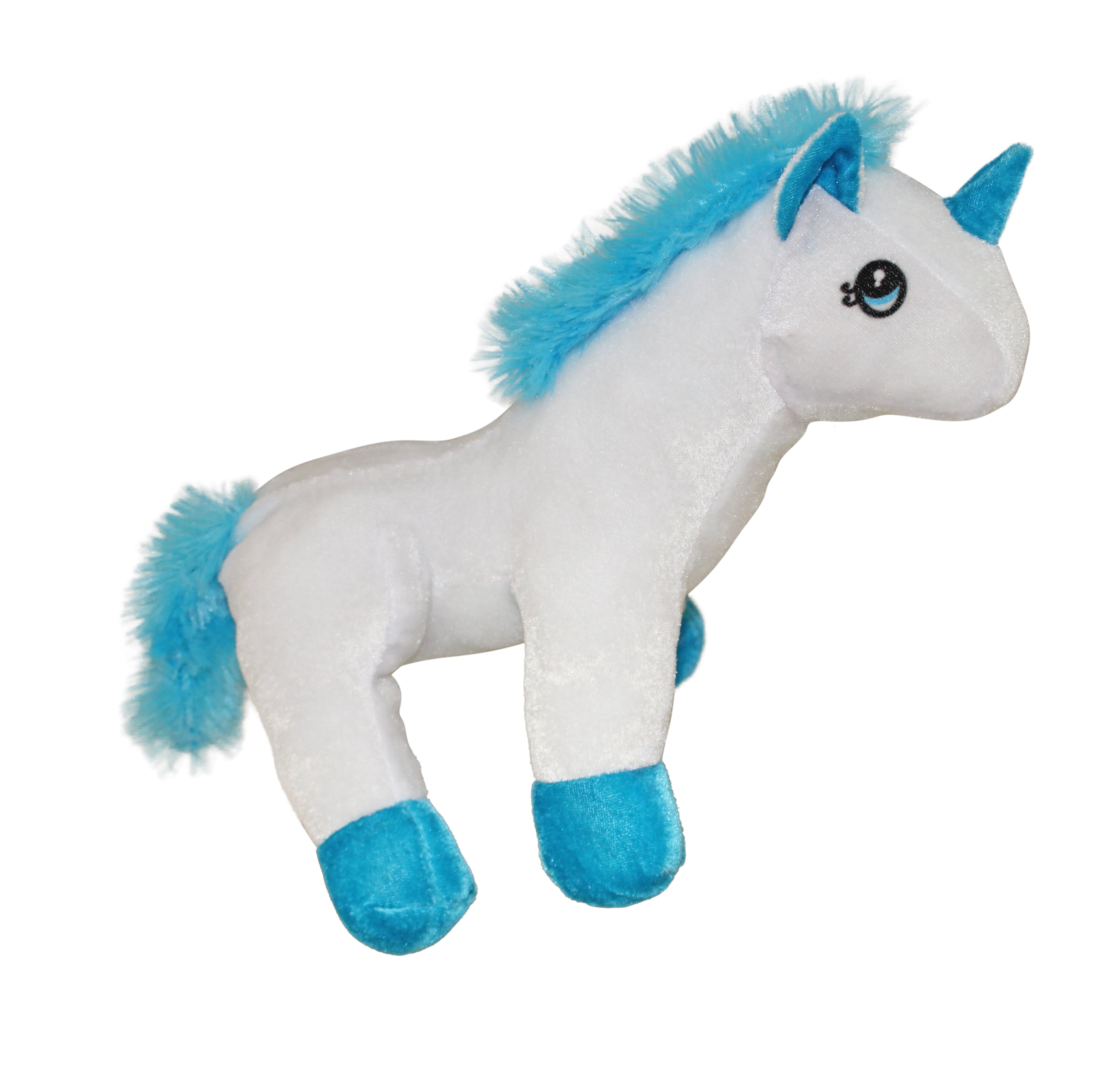 Plush Pal 12" Soft & Fluffy Unicorn Stuffed Animal Toy with Blue Tail and Mane