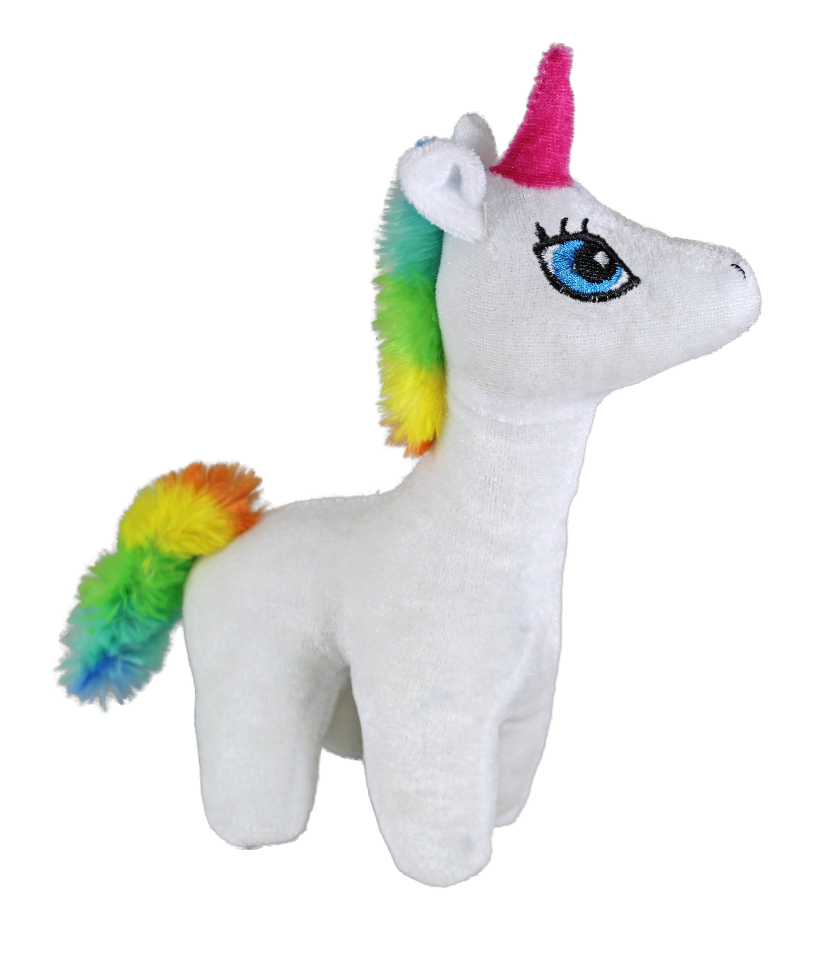 Plush Pal 9" Soft & Fluffy White Unicorn Stuffed Animal Toy with Rainbow Tail And Mane