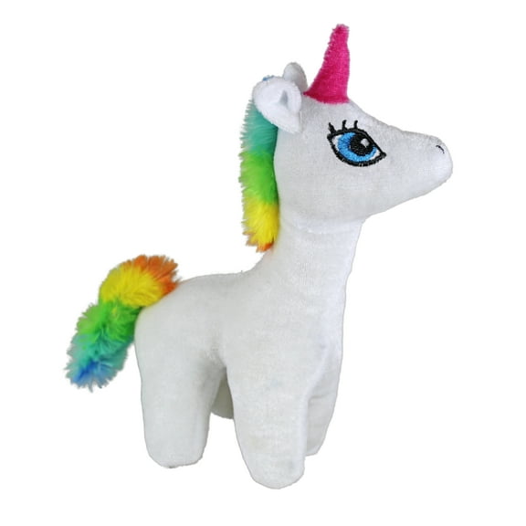 Plush Pal 9" Soft & Fluffy White Unicorn Stuffed Animal Toy with Rainbow Tail And Mane