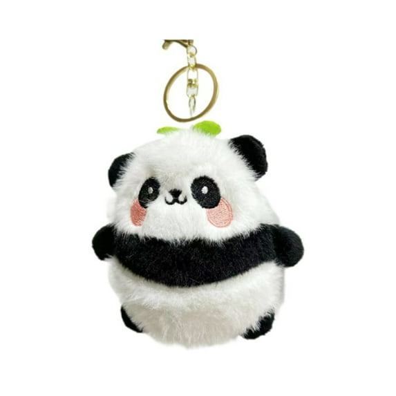 Plush Panda Keychain Stuffed Animal Soft Kawaii Doll Keyring Pendant for Car Keys Backpacks Bags, Cute Keychain Accessories, Birthday Gifts for Adults Friends Girls Boys Christmas 3.9"